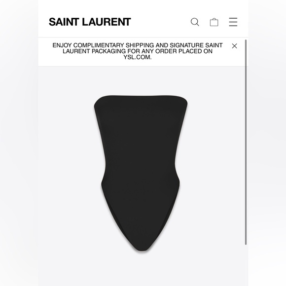 Saint Laurent black swimsuit size 4 - Picture 2 of 8